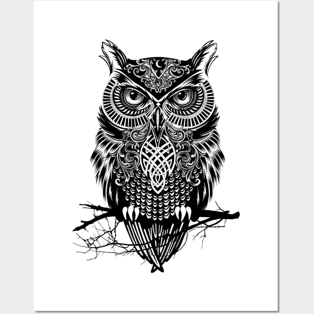 Warrior Owl Wall Art by rcaldwell